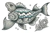 Just keep swimming tattoo design idea
