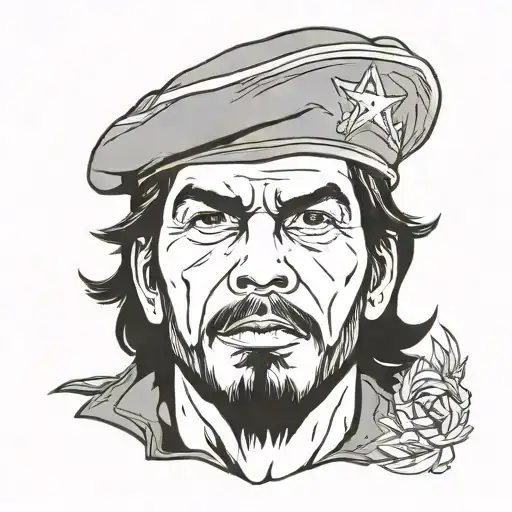 Che Guevara beret tattoo design idea