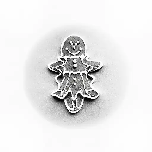 gingerbread girl weed tattoo design idea