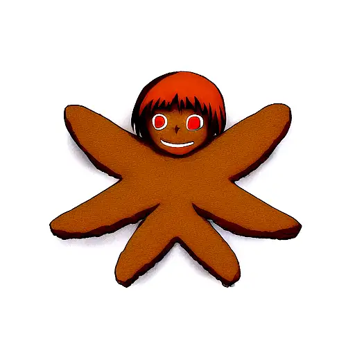 gingerbread girl weed tattoo design idea
