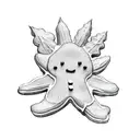 gingerbread man weed tattoo design idea