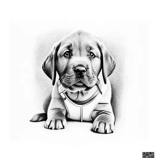Dexter - labrador puppy picture  tattoo design idea