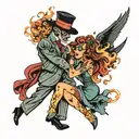 We're dancing like flames, flickering in the night tattoo design idea