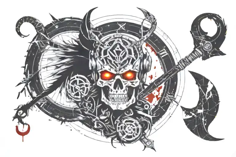 Valkyrie warrior tattoo design idea