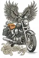 Harley Davidson eagle  tattoo design idea