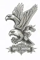 Harley Davidson eagle  tattoo design idea