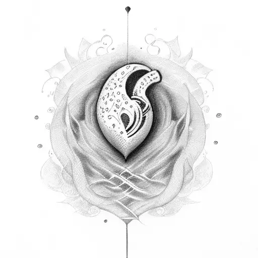 baby heart beat with a cursive m at the beginning and the end tattoo design idea