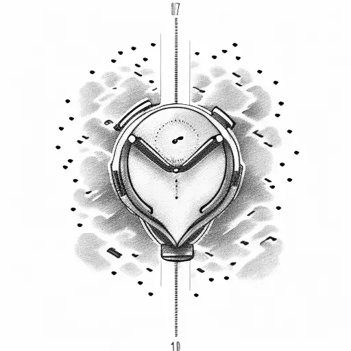 baby heart rate monitor reading with a cursive m at the beginning and the end tattoo design idea