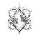 An intricate vine tattoo with book pages intertwined, symbolizing growth and knowledge tattoo design idea