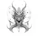 a dragon wrapped around a ninja tattoo design idea