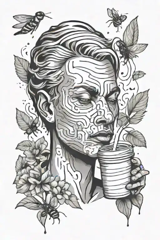 movies in head with milk and honey in sunlight tattoo design idea