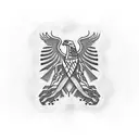 Albanian and Romanian flags intertwined tattoo design idea