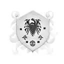Albanian and Romanian flags intertwined tattoo design idea