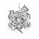 handwritten rare word with unique font tattoo design idea