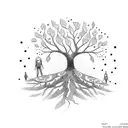 family tree 333  tattoo design idea