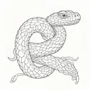 snake handshake tattoo design idea