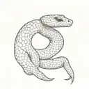 snake handshake tattoo design idea
