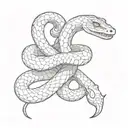 snake handshake tattoo design idea