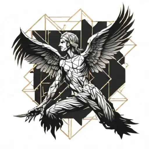 fallen angel  tattoo design idea