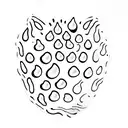 A minimalist tattoo of a cat's paw print with a small saw blade incorporated into it, representing the client's interest in both cats and the Saw movies. tattoo design idea