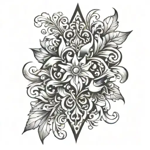 ornament, sharp edges tattoo design idea