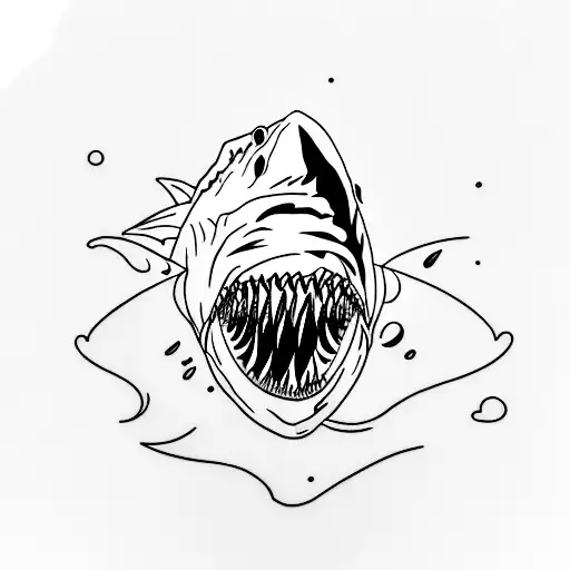 jaws tattoo design idea