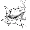 jaws tattoo design idea