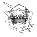 jaws tattoo design idea
