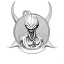 Xenomorph chasing a ball tattoo design idea