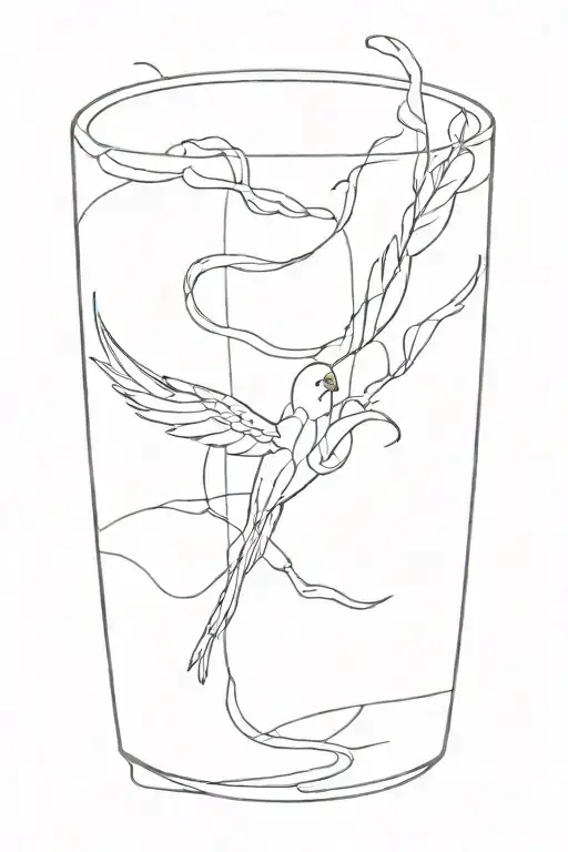 wind storm weather drinking vodka tattoo design idea