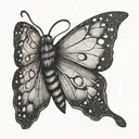 A moth emerging from a raindrop tattoo design idea