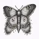 A moth emerging from a raindrop tattoo design idea