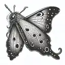 A moth emerging from a raindrop tattoo design idea