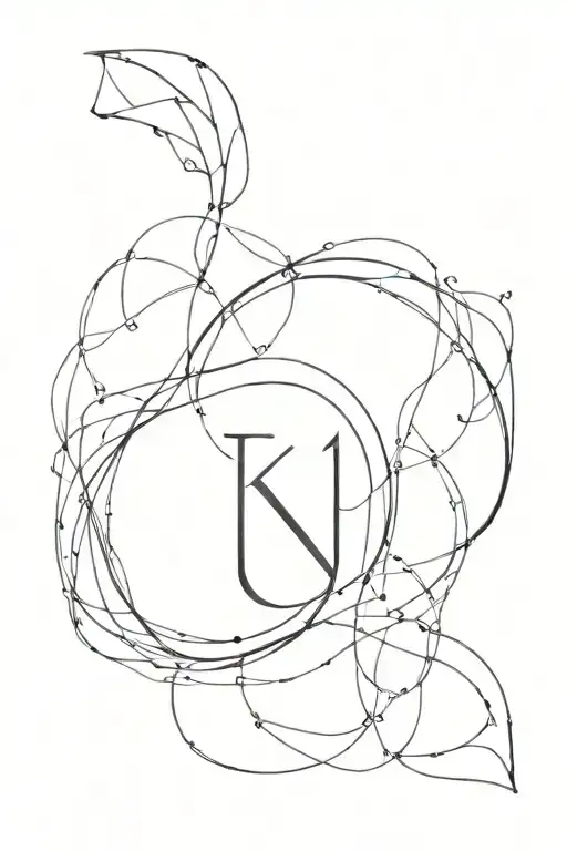 karma but in a unique way tattoo design idea