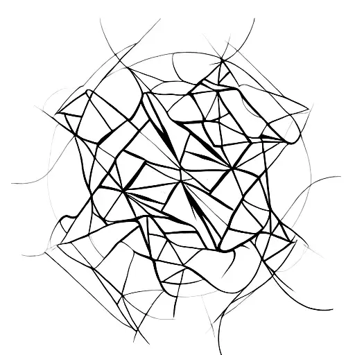looking beyond the surface, curiosity, abstract, geometric, implicit tattoo design idea