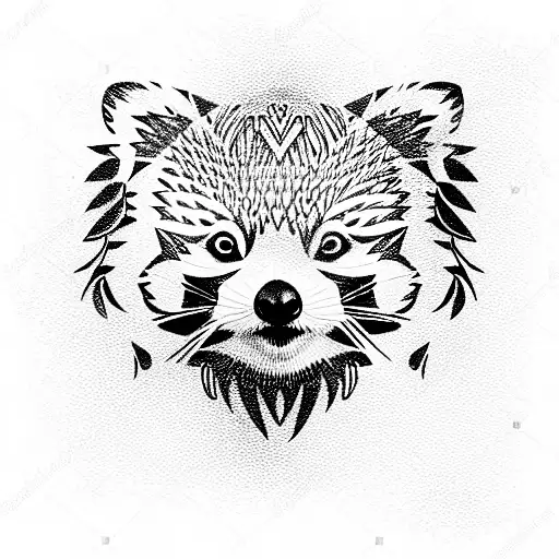 red panda tattoo design idea