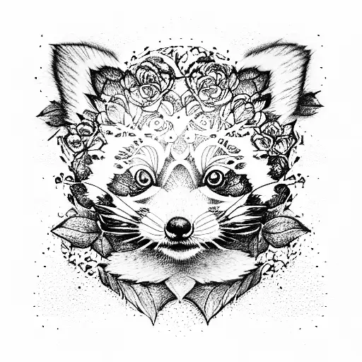 red panda tattoo design idea