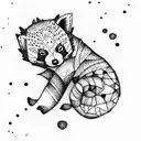 red panda tattoo design idea