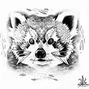 red panda tattoo design idea