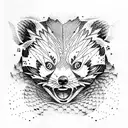 red panda tattoo design idea