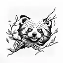 red panda tattoo design idea