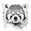 red panda tattoo design idea