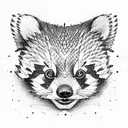 red panda tattoo design idea