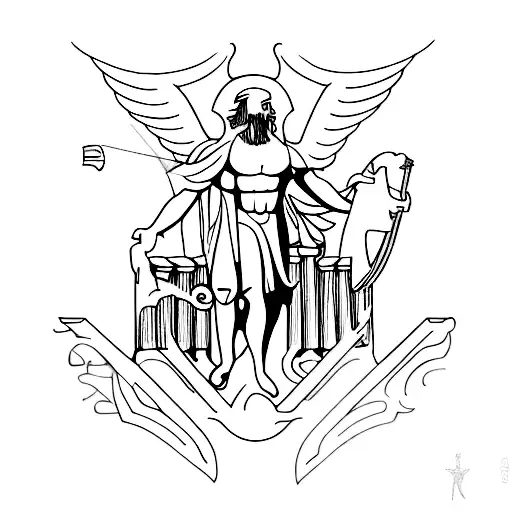 kronos greece mythology tattoo design idea