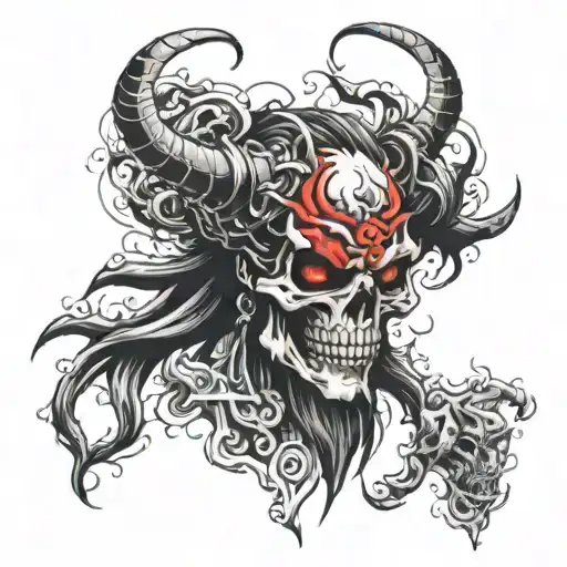 shinigami god tattoo design idea