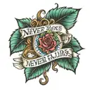 never failure always a lesson band tattoo tattoo design idea