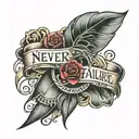 never failure always a lesson band tattoo tattoo design idea