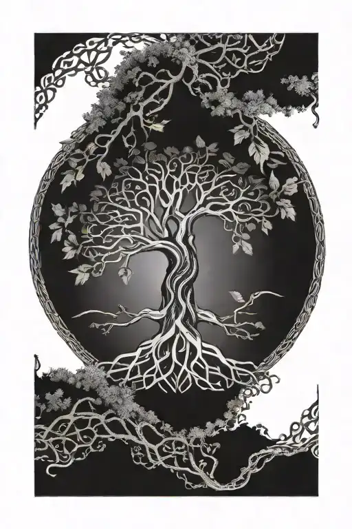 celtic tree of life tattoo design idea