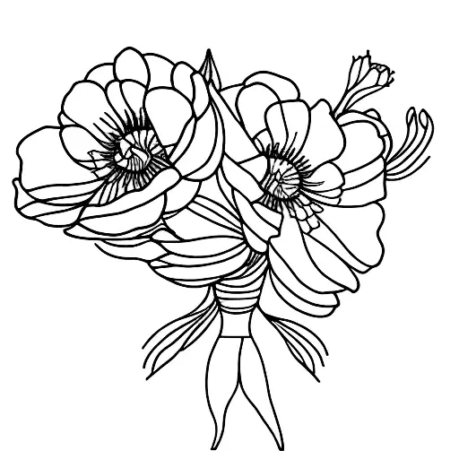 peonias tattoo design idea
