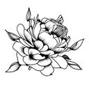 peonias tattoo design idea